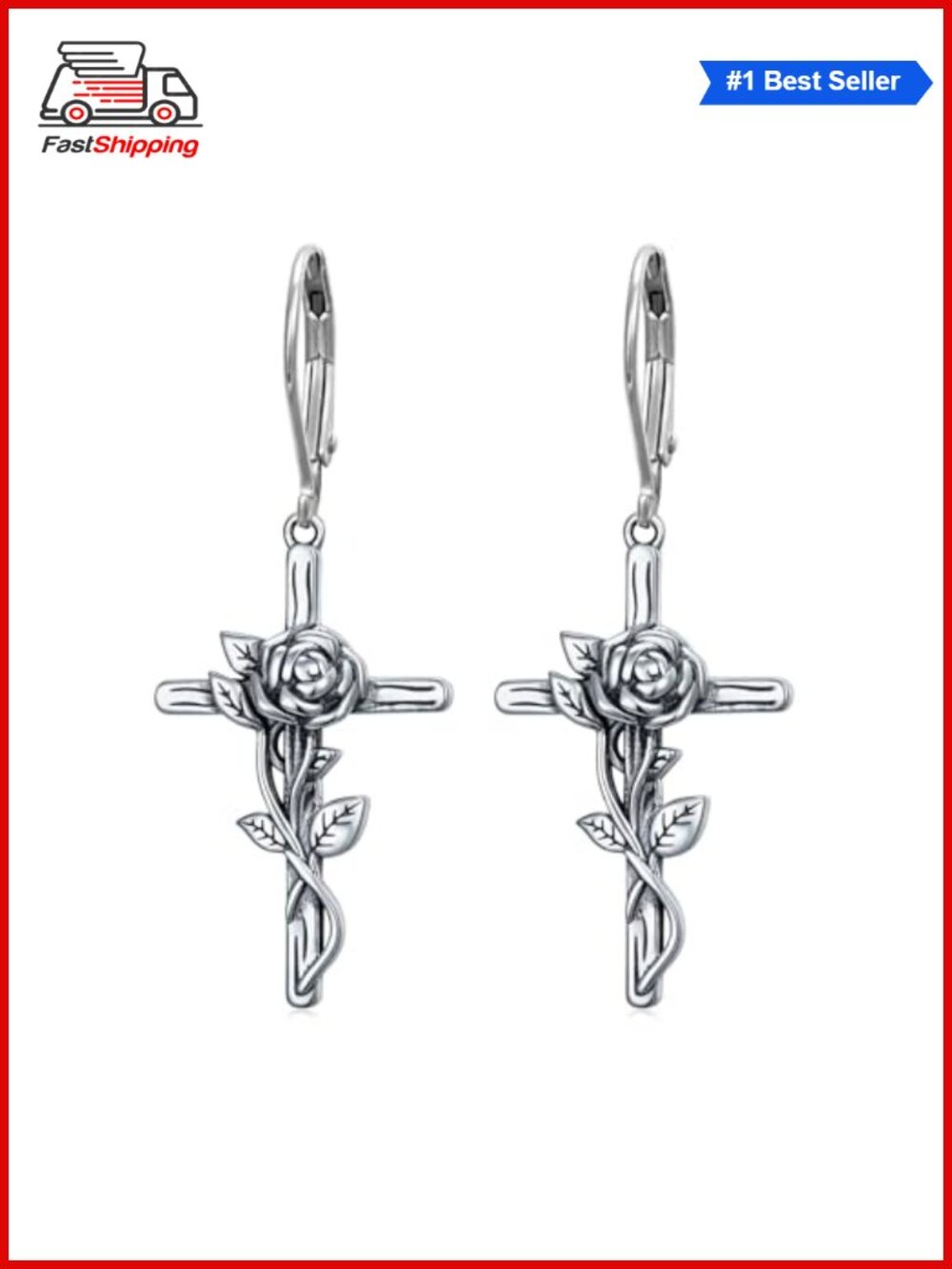 ✨ 925 Sterling Silver Filigree Dangle Drop Leverback Teardrop Earrings